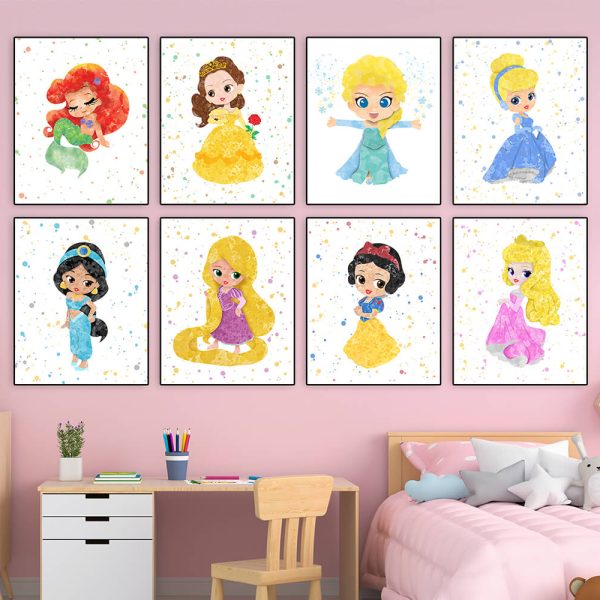 Disney Princess 8 Set - Nursery Wall Decor