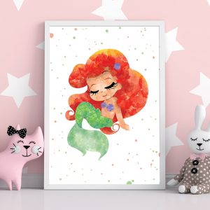 Ariel Little Mermaid - Nursery Wall Decor