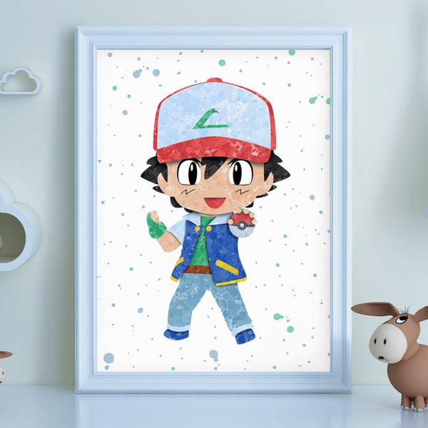 Ash from Pokemon - Nursery Wall Decor
