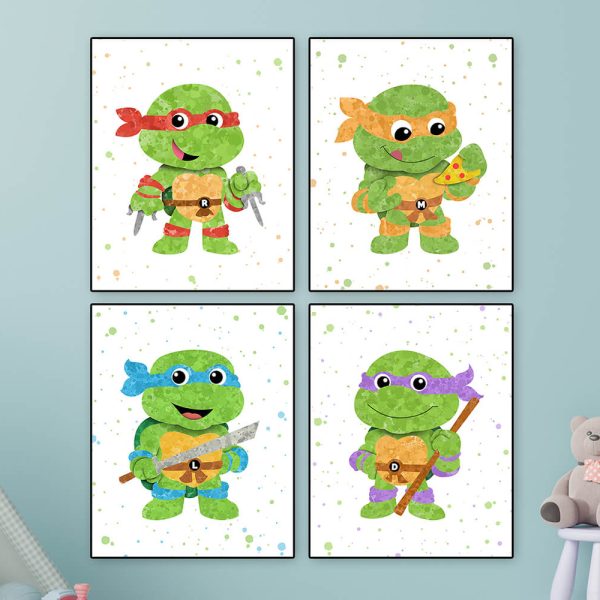 Ninja Turtles 4 Set - Nursery Wall Decor