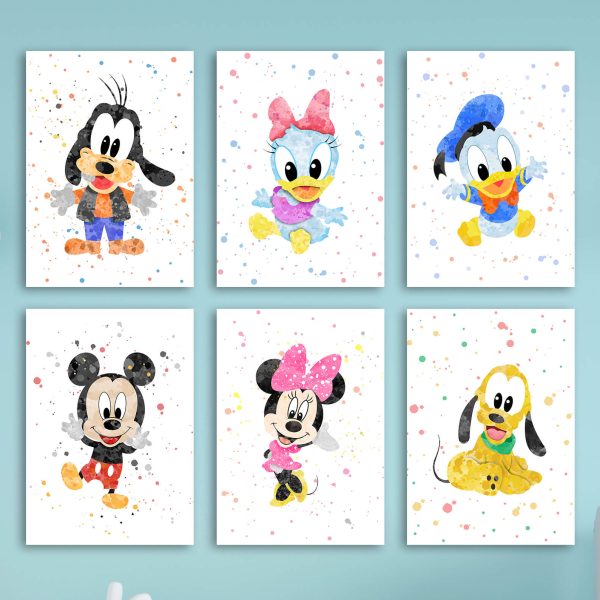 Disney Characters 6 Set - Nursery Wall Decor