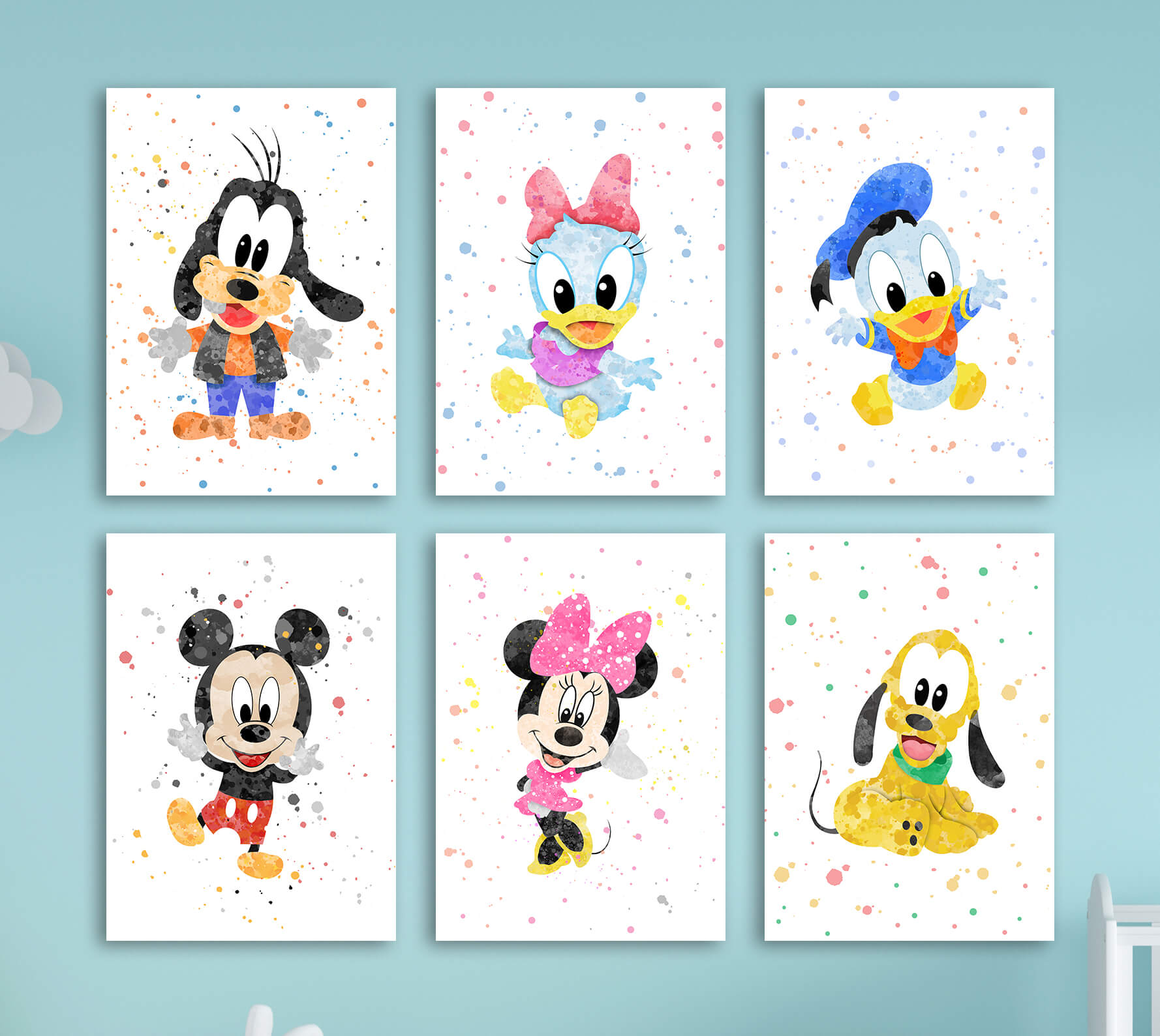 Disney Characters 6 Set - Nursery Wall Decor