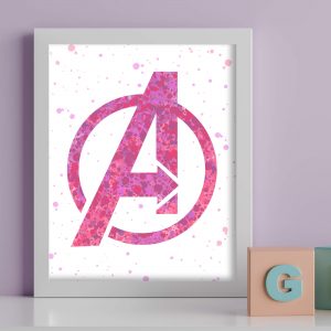 Avengers Emblem for Girl - Nursery Print