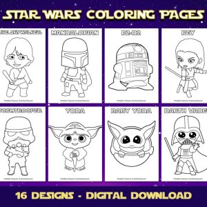 Star Wars Coloring Pages - 16 Heroes