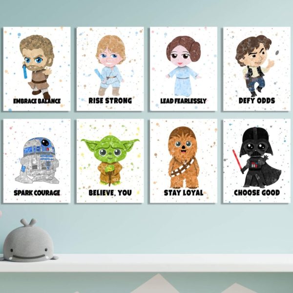 Star Wars 8 Set with Inspirational Quotes